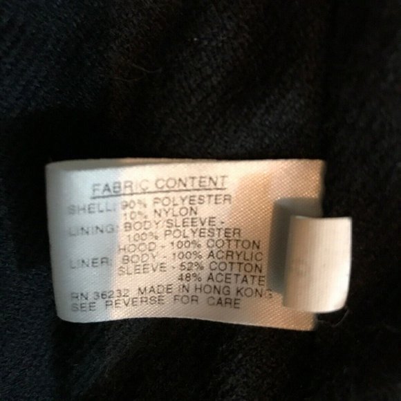 Saks Fifth Avenue dbl breasted black trench coat - Picture 7 of 7